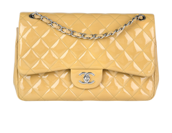 Jumbo Classic Double Flap, Patent Leather, Yellow, 18917953 (2013-14), 2*